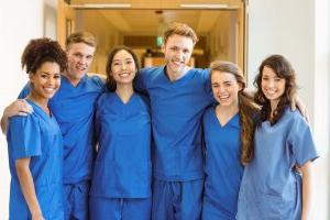 Beckfield College nursing students are in their scrubs and in training